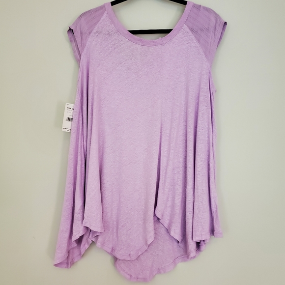 Free People Keep it Casual Tee in Lilac Fields - Picture 5 of 14